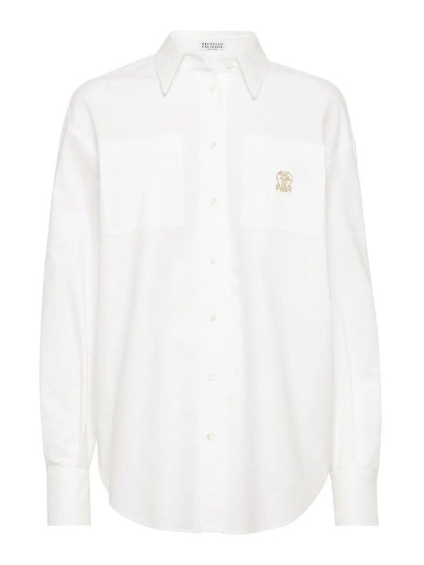 BRUNELLO CUCINELLI: シャツ - シャツ - 白