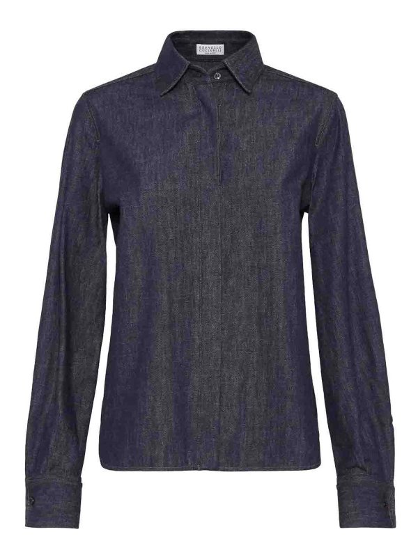 BRUNELLO CUCINELLI: Chemises - Chemise - Denim