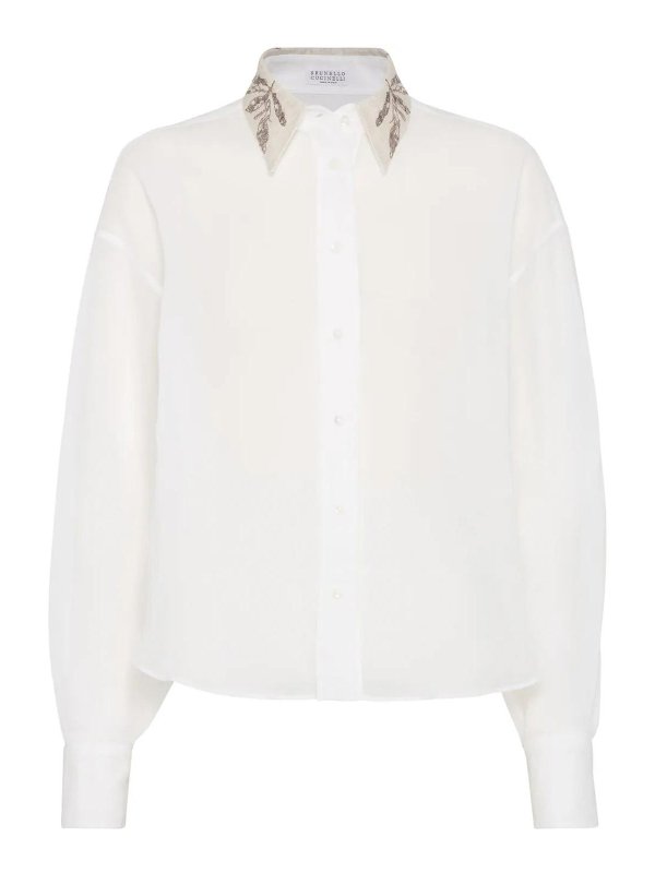 BRUNELLO CUCINELLI: シャツ - シャツ - 白