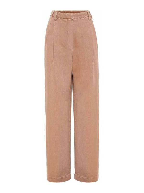 BRUNELLO CUCINELLI: ブーツカットジーンズ - ブーツカットジーンズ - ブラウン