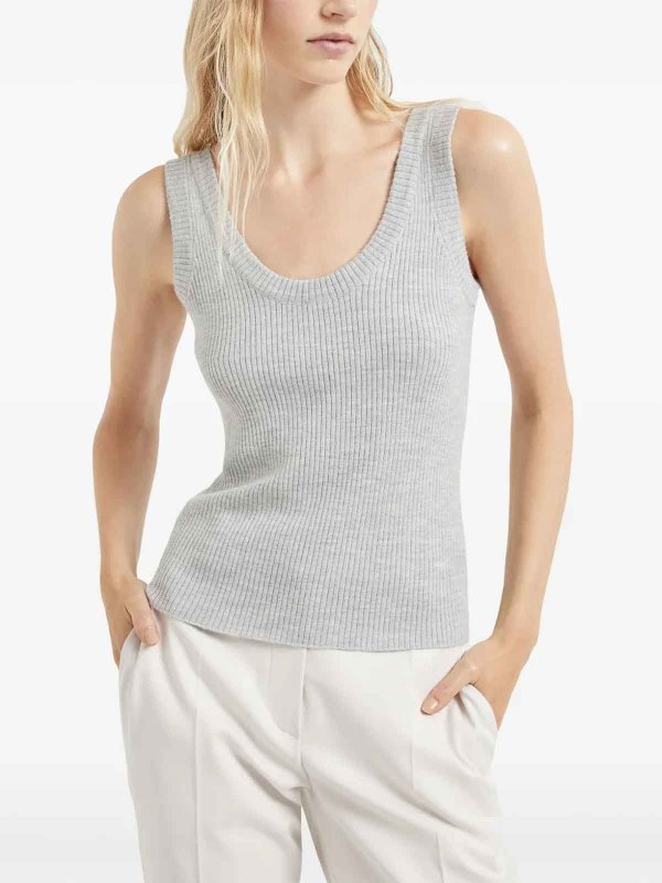 The Best Shops BRUNELLO CUCINELLI: トップス＆タンクトップ - トップ/タンクトップ - グレー