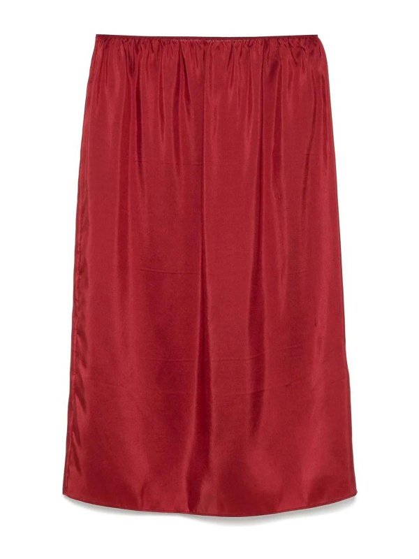 CARVEN: ニーレングススカート＆ミディ丈 - 膝丈/ミディスカート - 赤