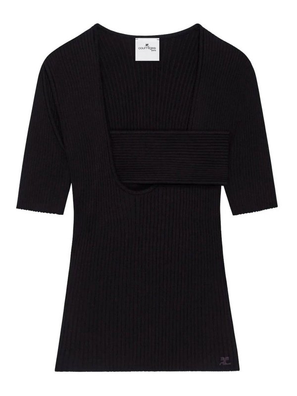 Courreges: Tops & Débardeurs - Top - Noir