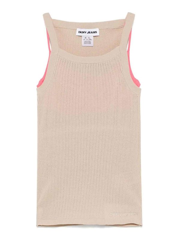 DKNY: Tops y camisetas sin mangas - Top - Plata