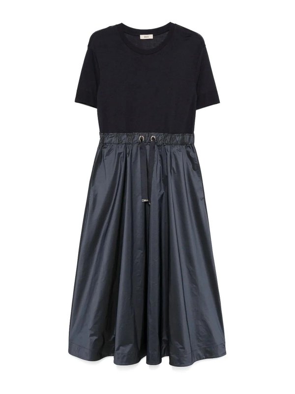 HERNO: Knielange Kleider - Knielanges Kleid - Blau