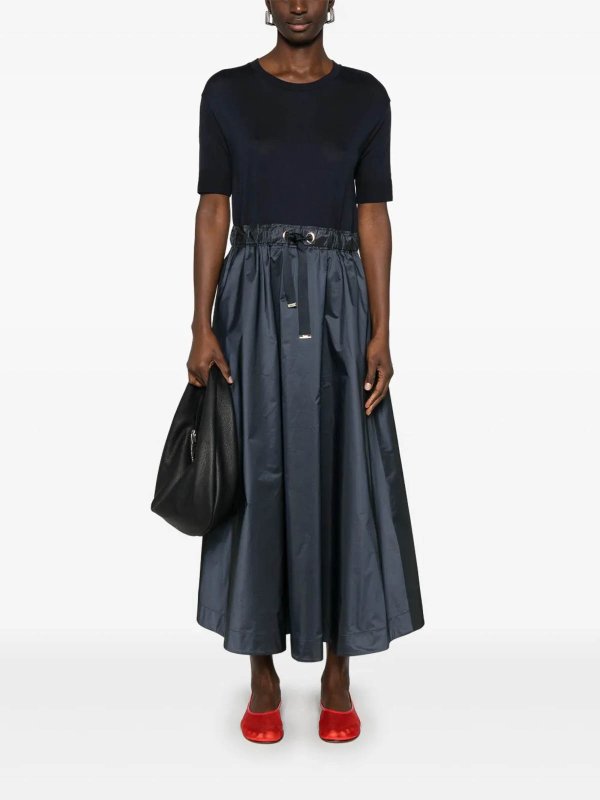 The Best Shops HERNO: Knielange Kleider - Knielanges Kleid - Blau