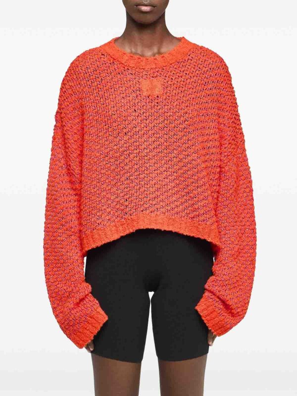 J.W. ANDERSON: Pull col rond online - Pull Col Rond - Argent