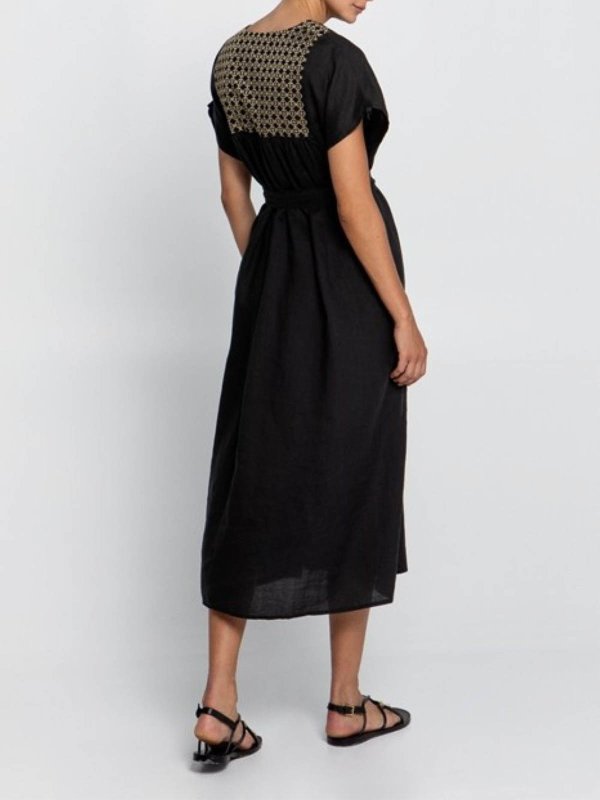 膝丈ドレス - 黒 shop online: KORI