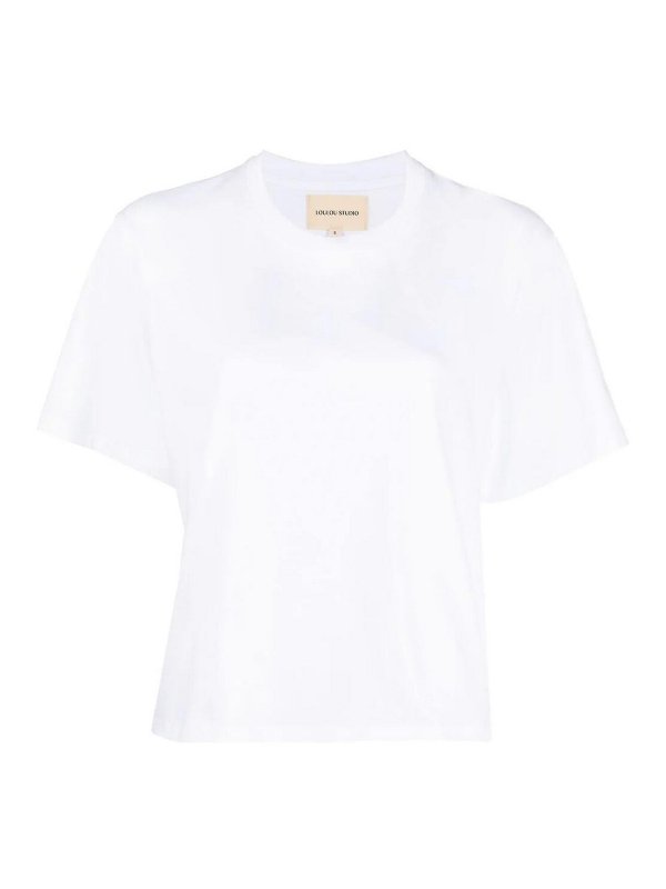 LOULOU STUDIO: Strickpullover mit Rundhalsausschnitt - Rundhalspullover - Weiß