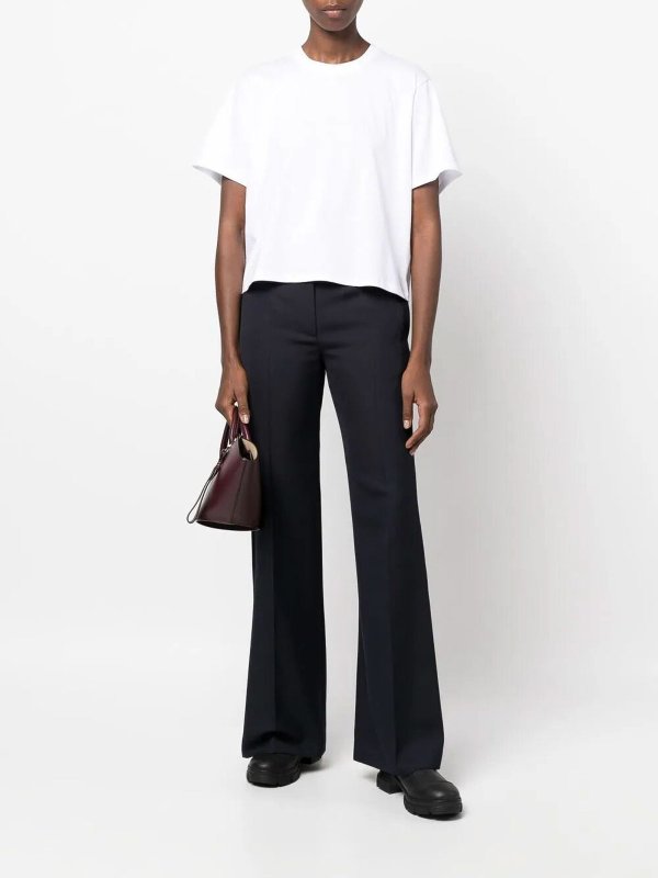 The Best Shops LOULOU STUDIO: Strickpullover mit Rundhalsausschnitt - Rundhalspullover - Weiß