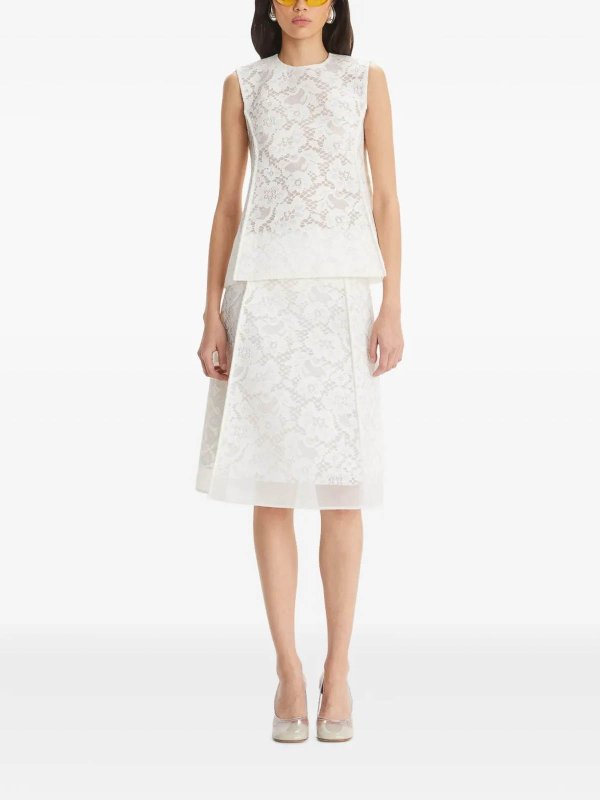 The Best Shops TORY BURCH: Knee length skirts & Midi - Corded Lace Skirt