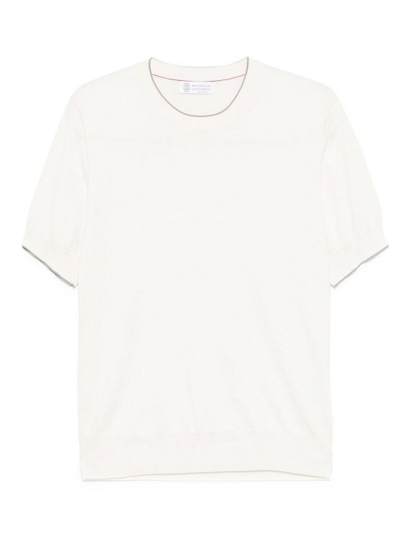 BRUNELLO CUCINELLI: Col bateau - Pull Col Bateau - Blanc