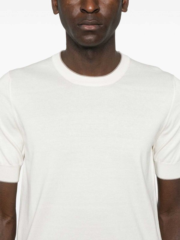 Pull Col Bateau - Blanc shop online: BRUNELLO CUCINELLI