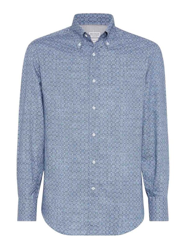 BRUNELLO CUCINELLI: Hemden - Hemd - Blau