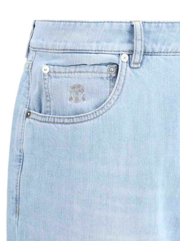BRUNELLO CUCINELLI: Jeans évasés online - Jean Bootcut - Bleu