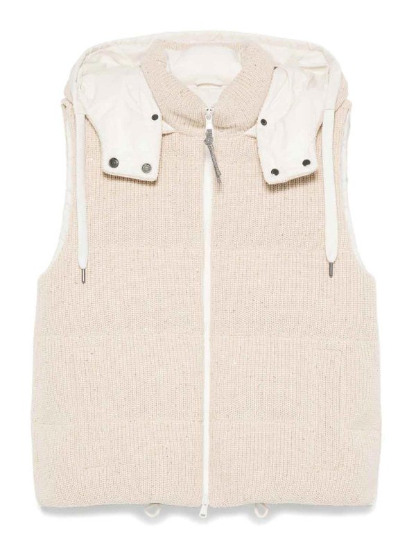BRUNELLO CUCINELLI: U-Boot-Ausschnitt - U-Boot-Pullover - Beige