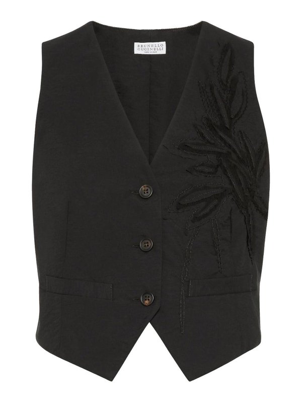 BRUNELLO CUCINELLI: Chalecos  - Chaleco - Negro