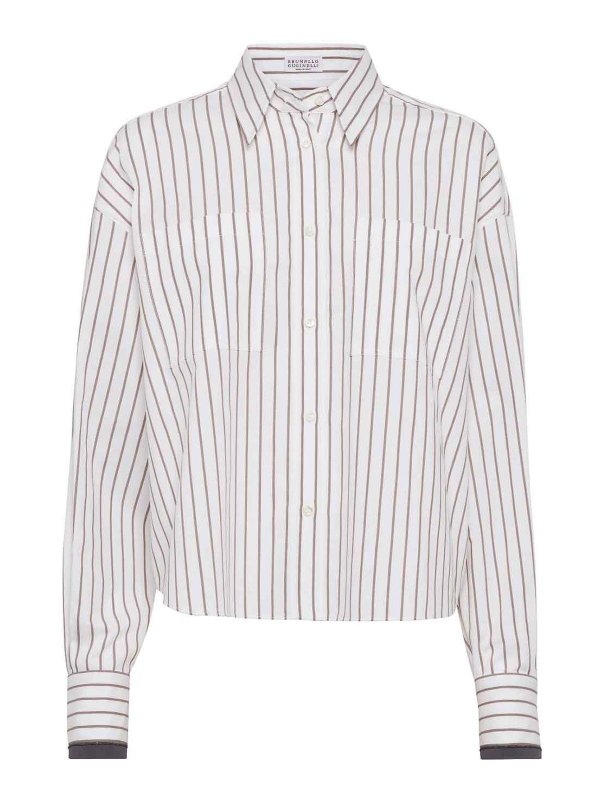 BRUNELLO CUCINELLI: シャツ - シャツ - 白