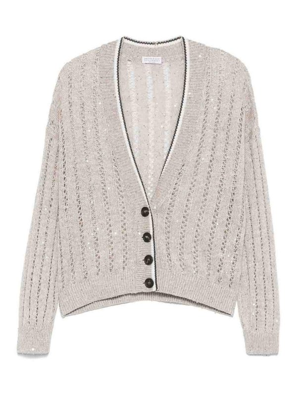 BRUNELLO CUCINELLI: U-Boot-Ausschnitt - U-Boot-Pullover - Beige