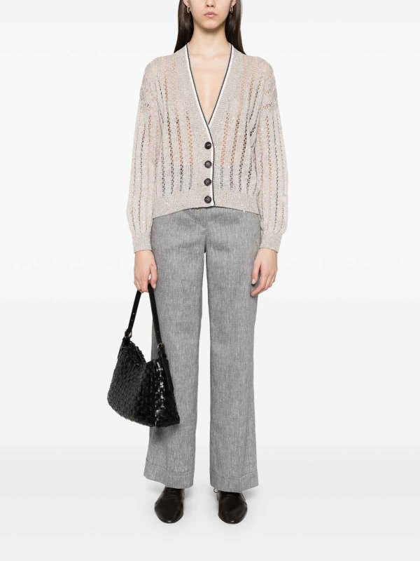 BRUNELLO CUCINELLI: U-Boot-Ausschnitt online - U-Boot-Pullover - Beige