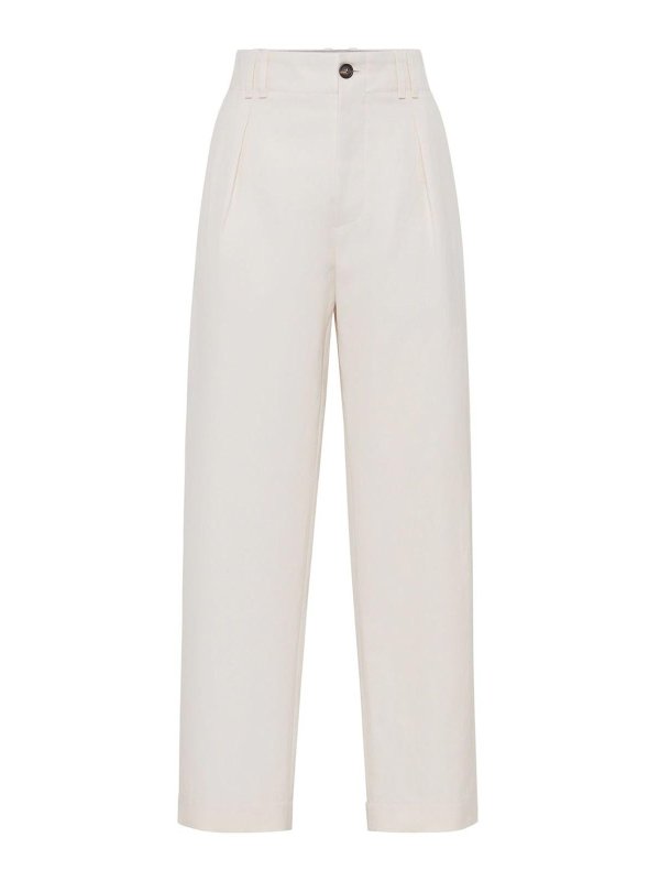 BRUNELLO CUCINELLI: casual trousers - Led with folds