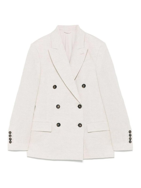 BRUNELLO CUCINELLI: Blazer - Blazer - Beige