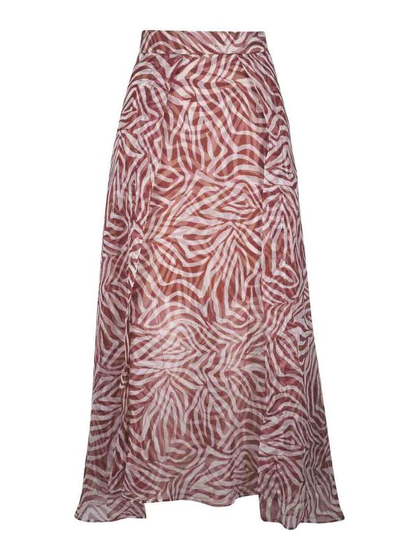 BRUNELLO CUCINELLI: ロングシャツ - ロングスカート - 赤