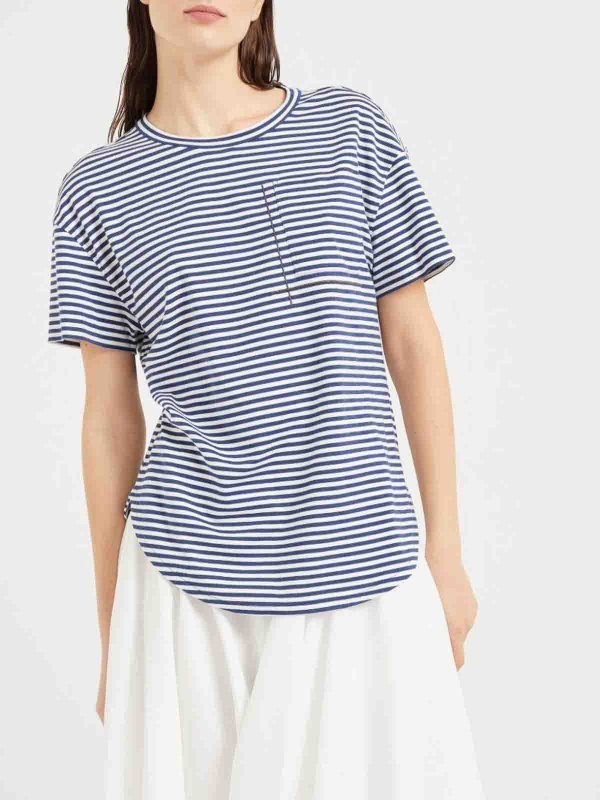 シャツ - ブルー shop online: BRUNELLO CUCINELLI