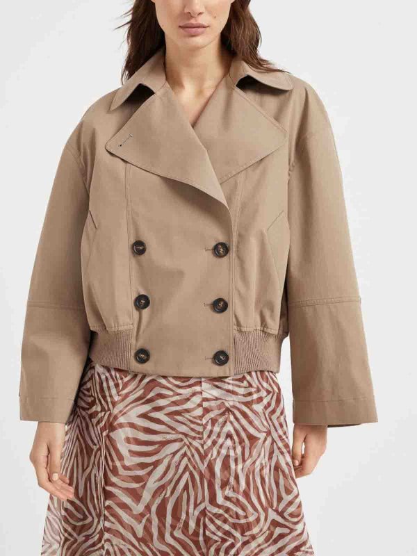 Brunello Cucinelli Crop jacket jewelry - Beige | MM5397360C7538