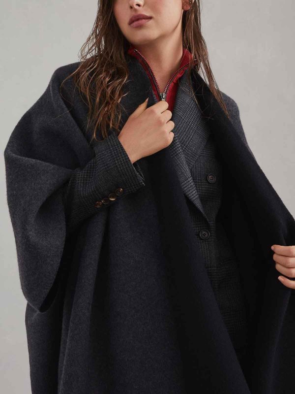 ケープ/ポンチョ - グレー shop online: BRUNELLO CUCINELLI