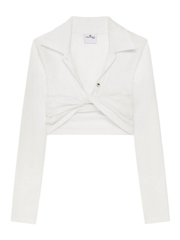 Courreges: Tops y camisetas sin mangas - Top - Blanco
