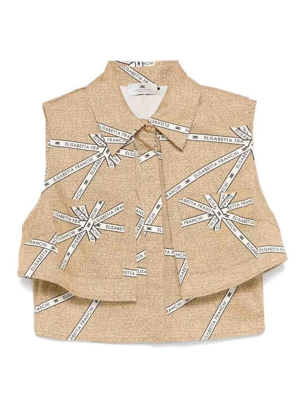 ELISABETTA FRANCHI: シャツ - シャツ - ベージュ