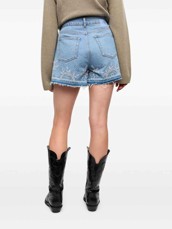 The Best Shops GANNI: pantaloni shorts - Shorts in Pizzo Sangallo