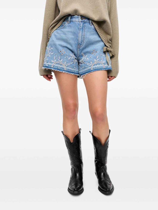 Shorts in Pizzo Sangallo shop online: GANNI