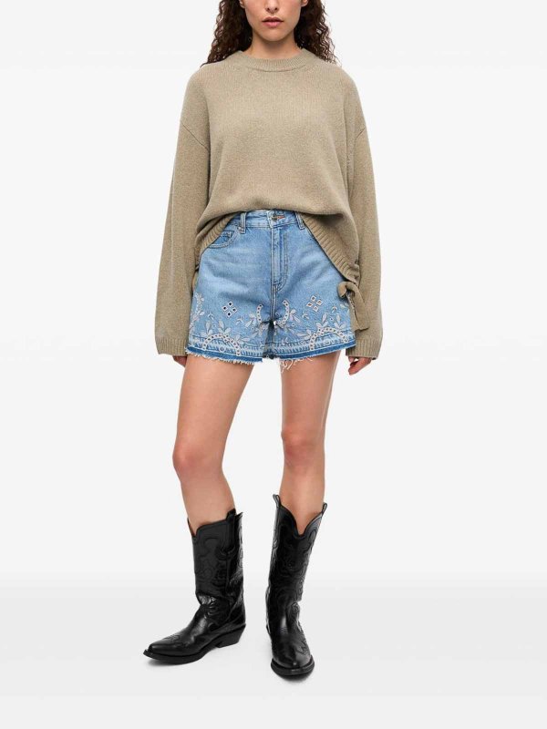 GANNI buy online Shorts in Pizzo Sangallo