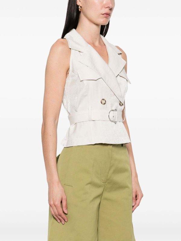 ウェストコート/ジレ - ベージュ shop online: Liu Jo