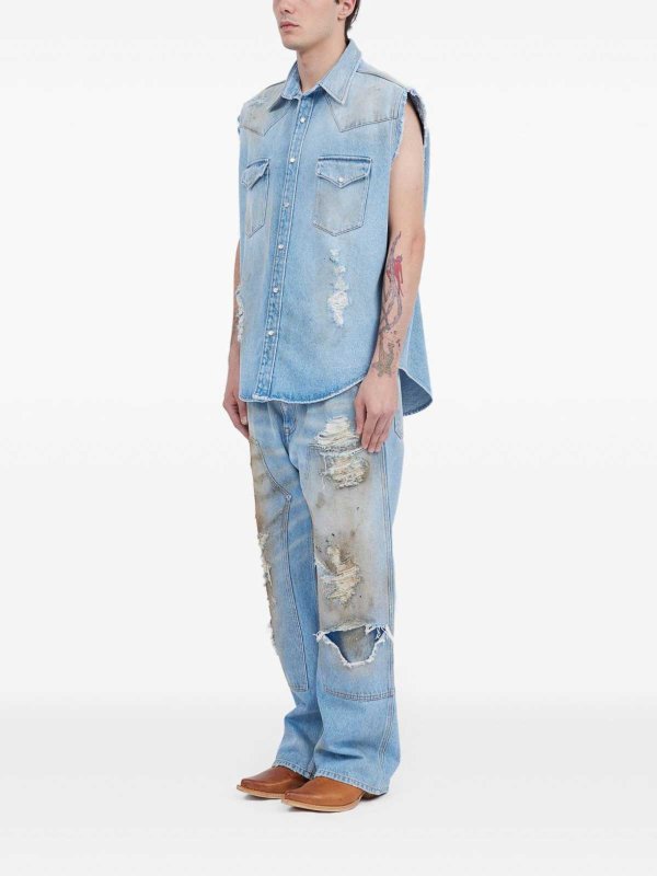 The Best Shops MM6 MAISON MARGIELA: シャツ - ブルー