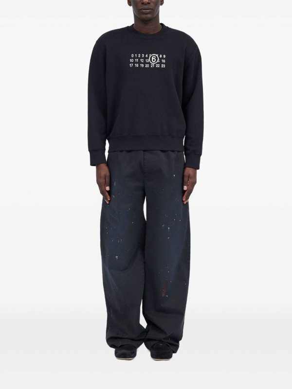 The Best Shops MM6 MAISON MARGIELA: スウェット＆セーター - スウェットシャツ/セーター - 黒