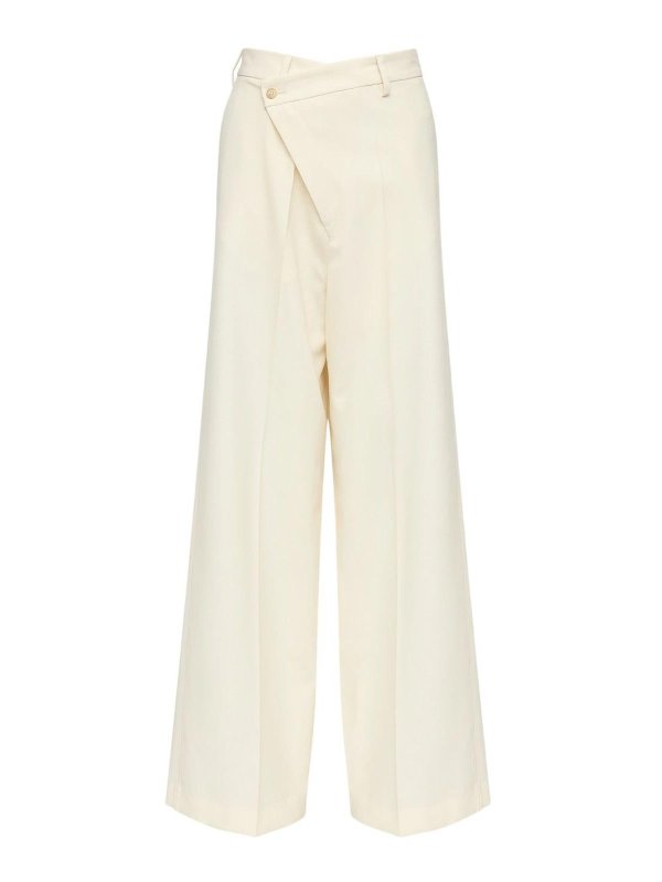 MM6 MAISON MARGIELA: pantaloni casual - Pantaloni Con Chiusura Decentrata