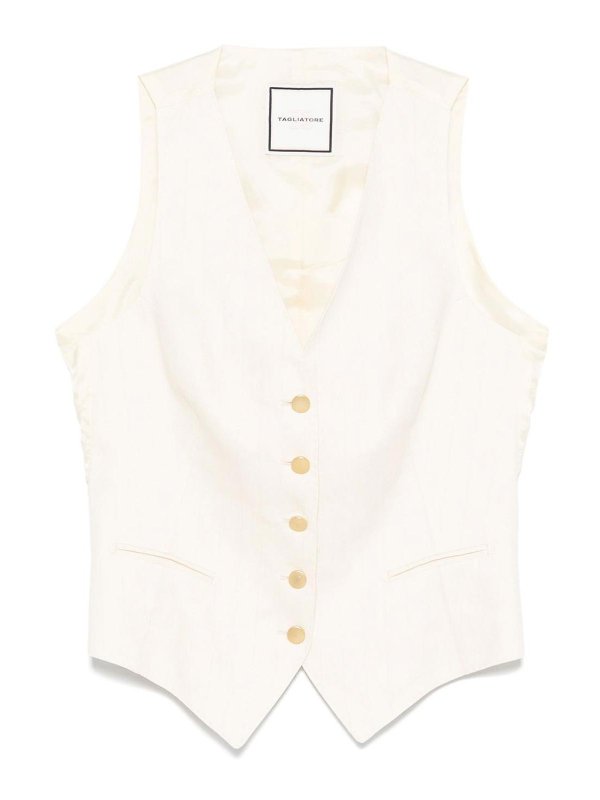 TAGLIATORE: Tops y camisetas sin mangas - Top - Beis