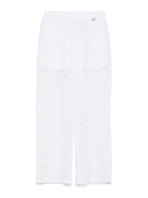 TWINSET: Casual Hosen - Casual Hose - Weiß