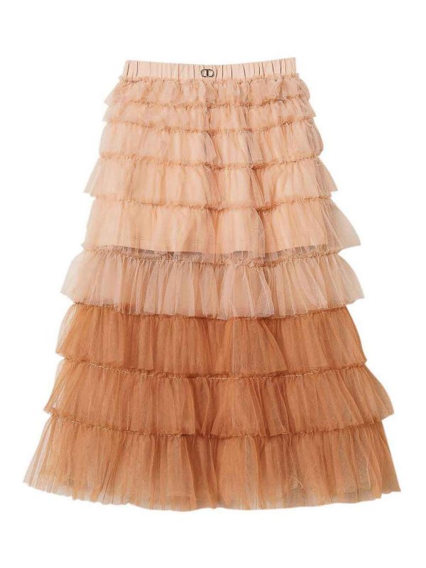 TWINSET: Lange Röcke - Langer Rock - Beige