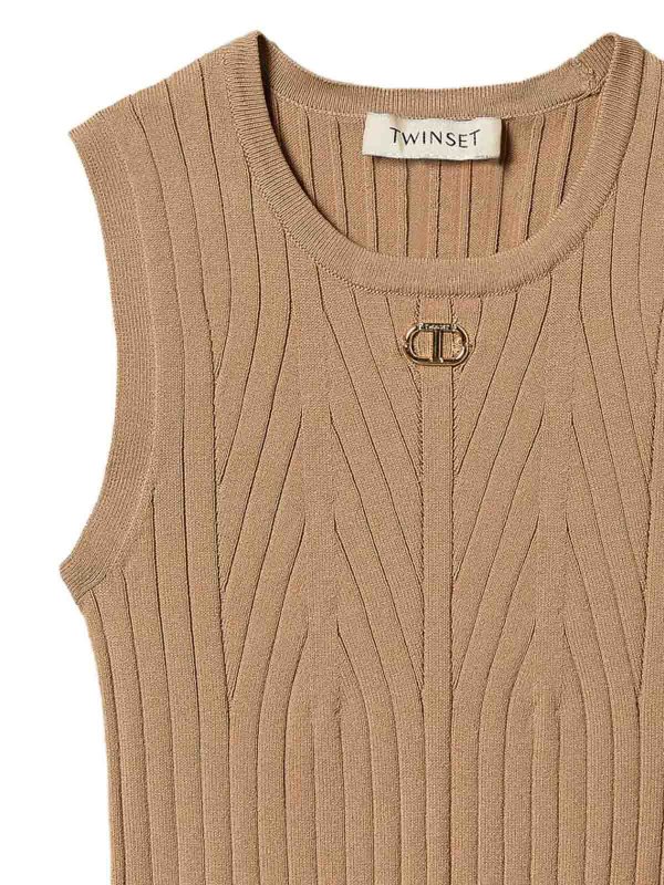 TWINSET: Tops und Tank Tops online - Top - Beige