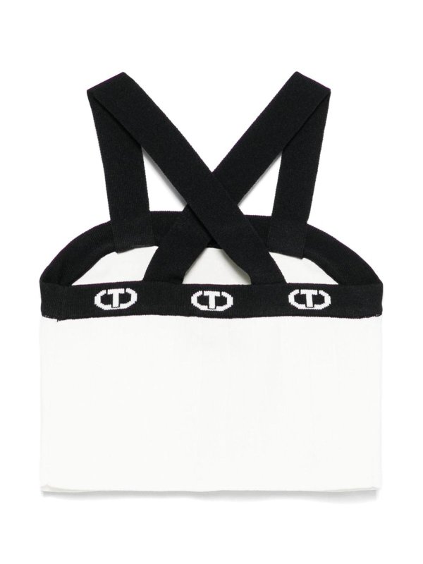 The Best Shops TWINSET: U-Boot-Ausschnitt - U-Boot-Pullover - Weiß