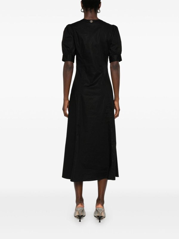 TWINSET: Knielange Kleider online - Knielanges Kleid - Schwarz