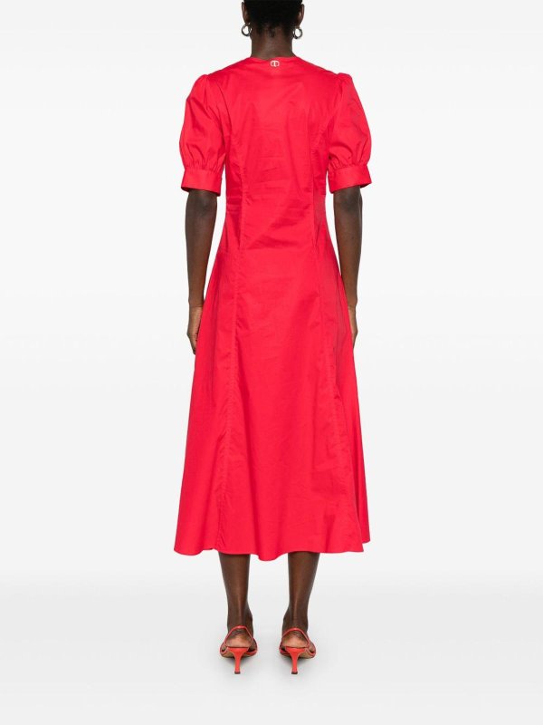 TWINSET: ニーレングスドレス online - 膝丈ドレス - 赤