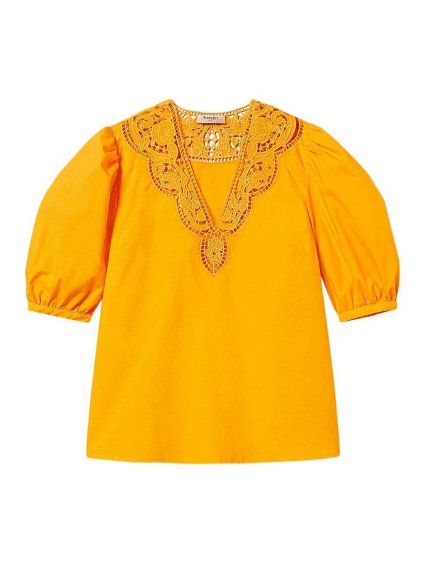 TWINSET: Blusen - Bluse - Gelb