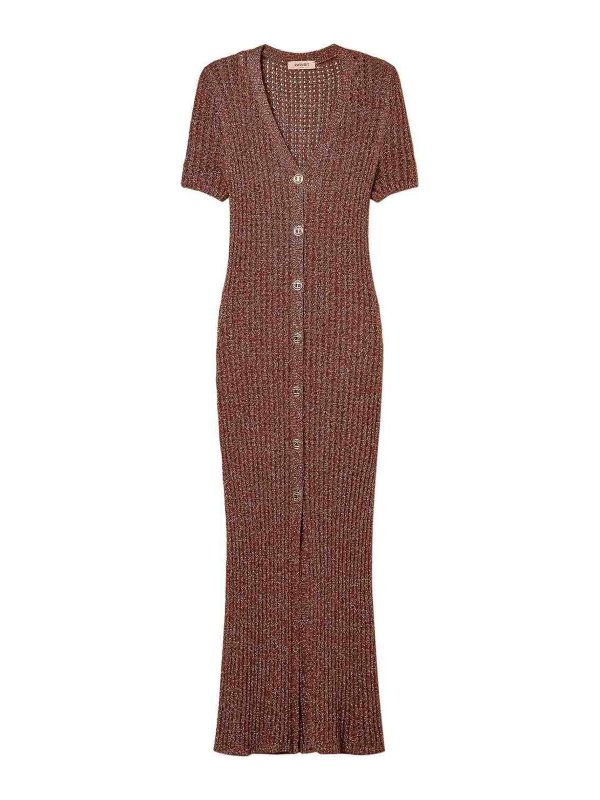 TWINSET: ボートネック - ボートネック - ブラウン