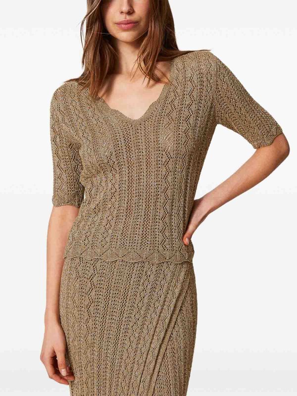 The Best Shops TWINSET: Tops und Tank Tops - Top - Braun