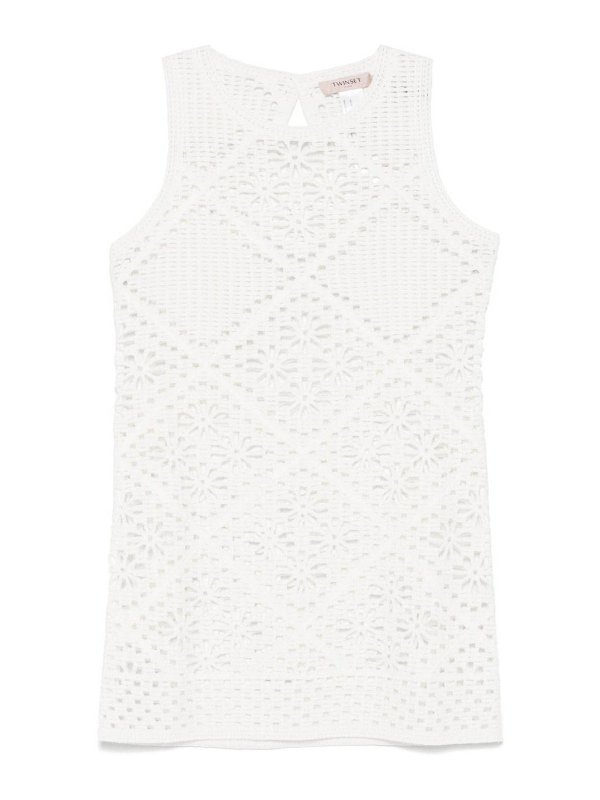 TWINSET: Robes courtes - Robe Courte - Blanc